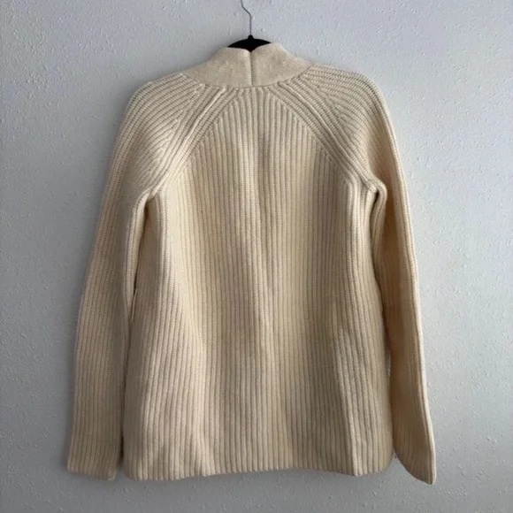 Uniqlo x Lemaire F/W 2015 100% Wool Knitted Cardigan Cream Size Large - Picture 5 of 7